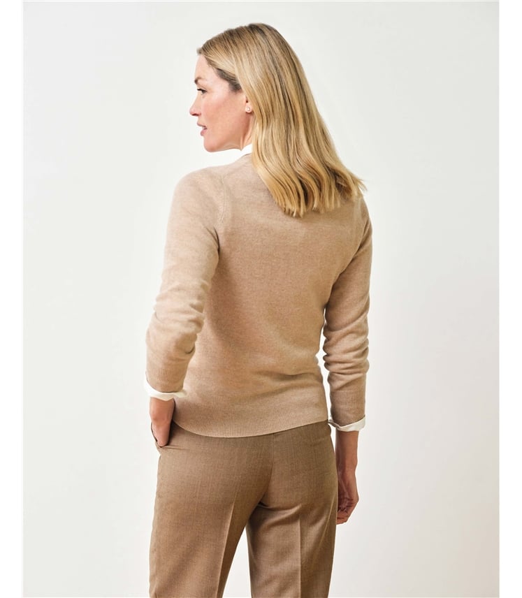 Kaschmir Pullover mit Rundhalsausschnitt