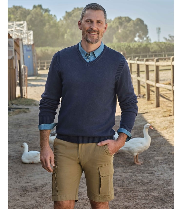 Pullover mit V-Ausschnitt für Herren