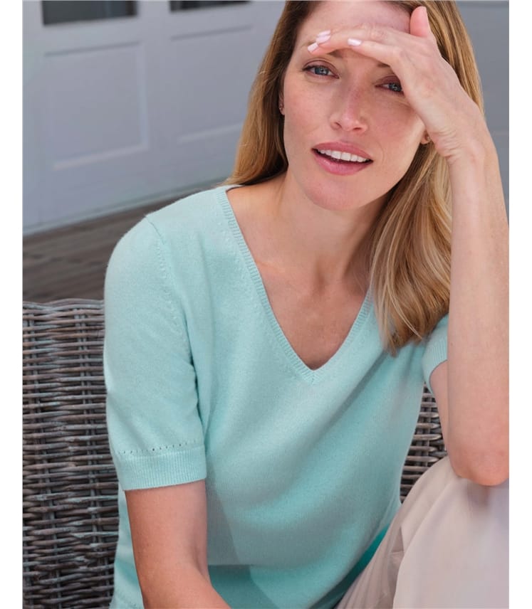 Cashmere V Neck Top