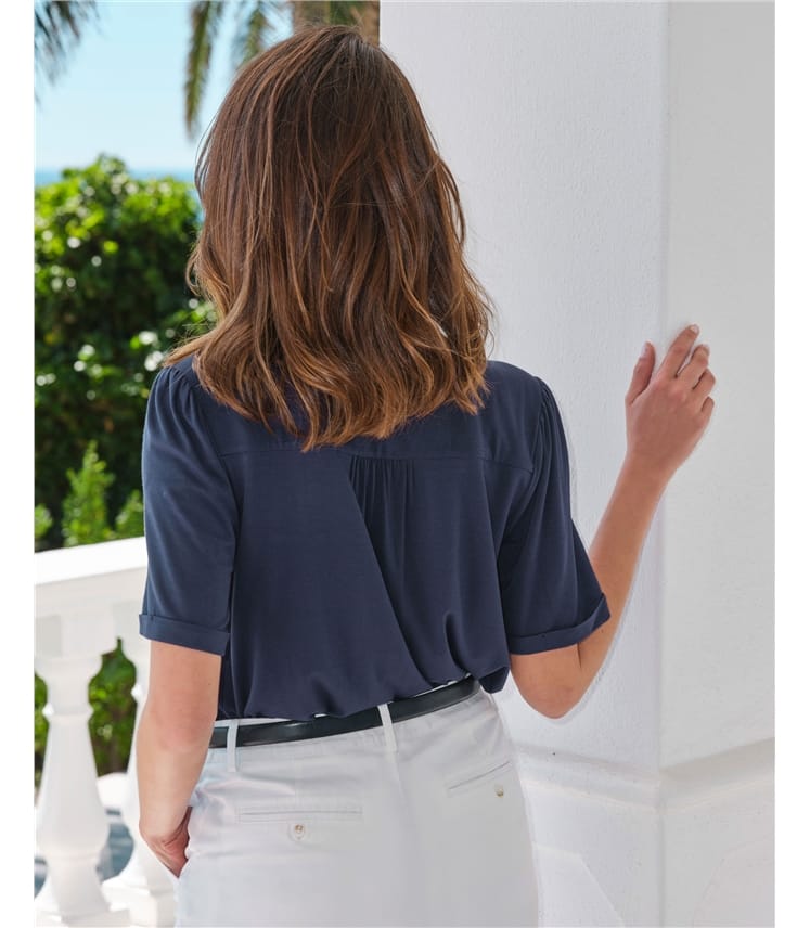 Ladder Jersey Blouse
