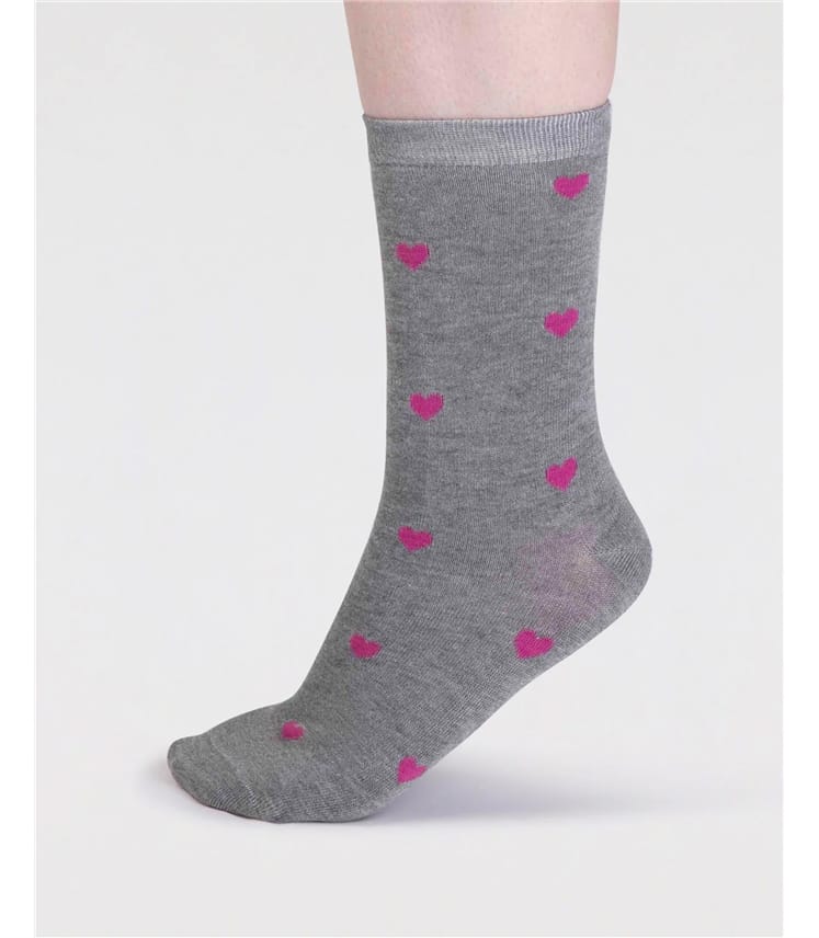 Haddie Bamboo Love Heart Socks