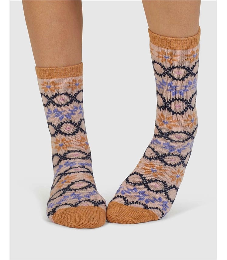 Eleni Fair Isle Wool Socks