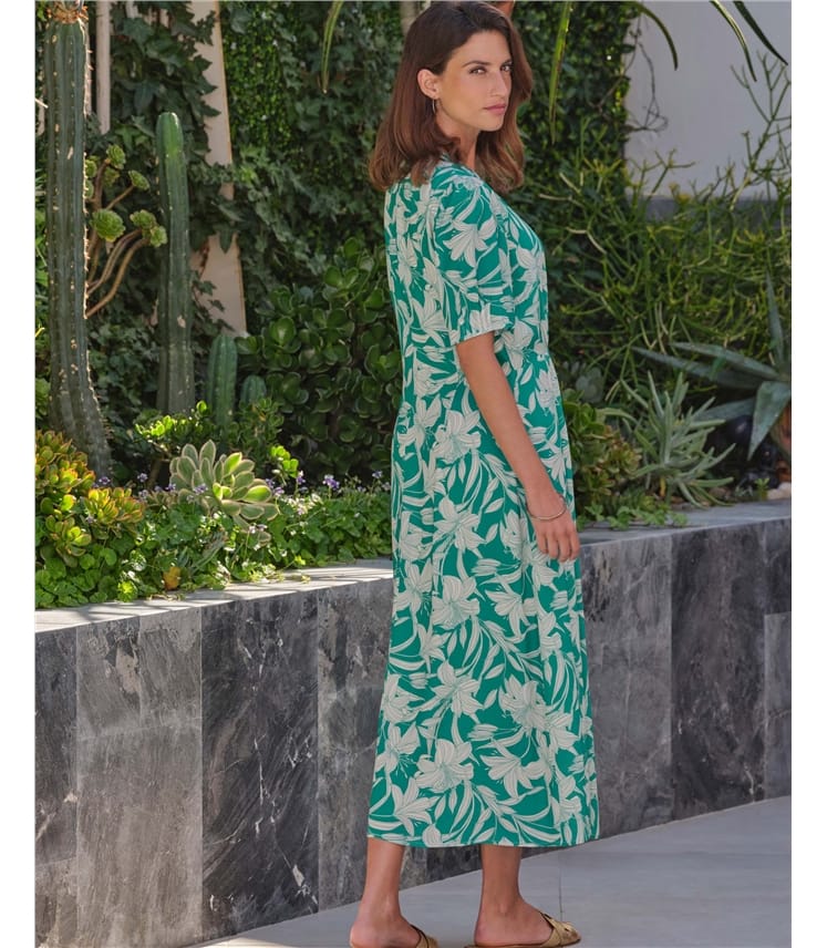 Button Through Midi Dress