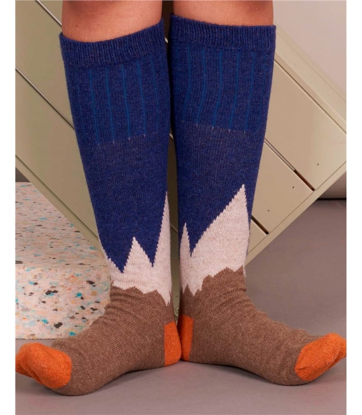 Ladies Lambswool Knee Socks