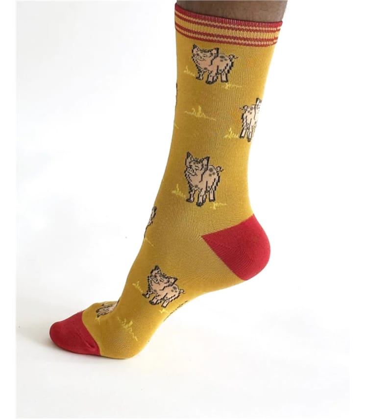 Willem Pig Bamboo Socks