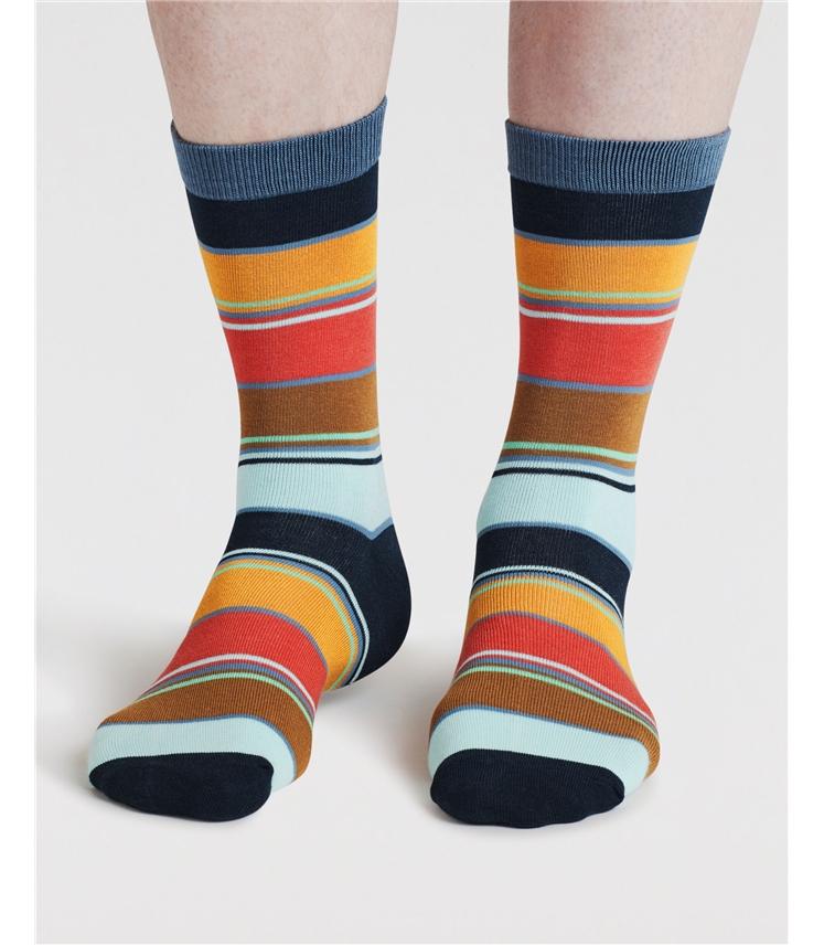 Mens Haiden Striped Bamboo Socks