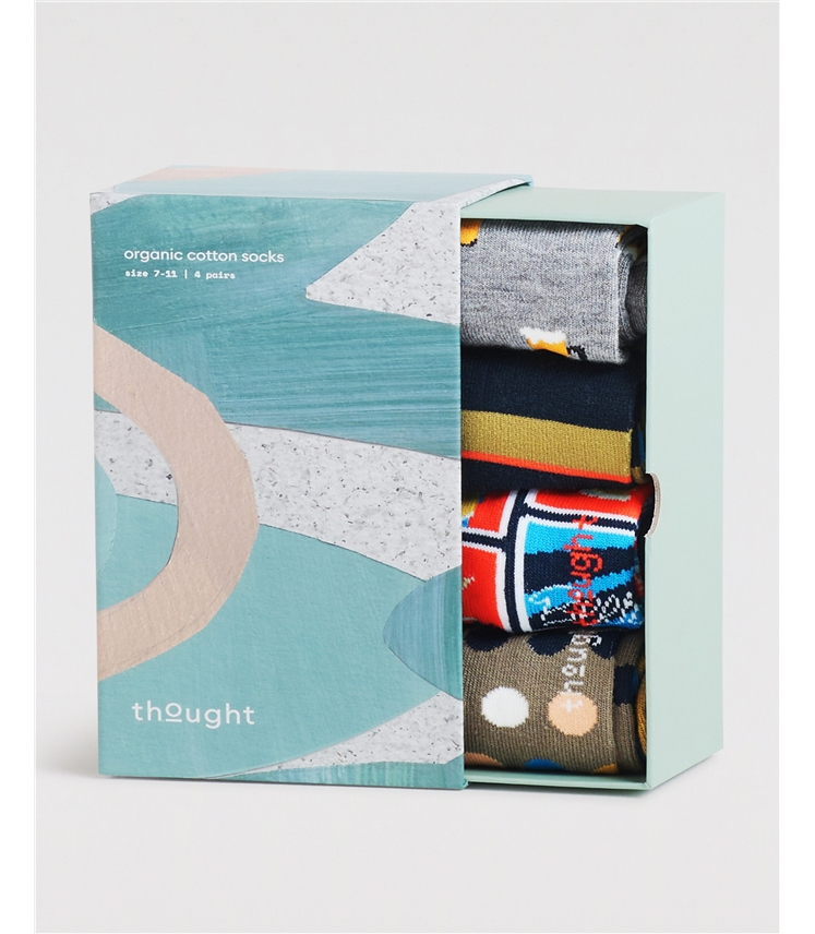 Mens Collins Beer Bamboo 4 Sock Gift Box