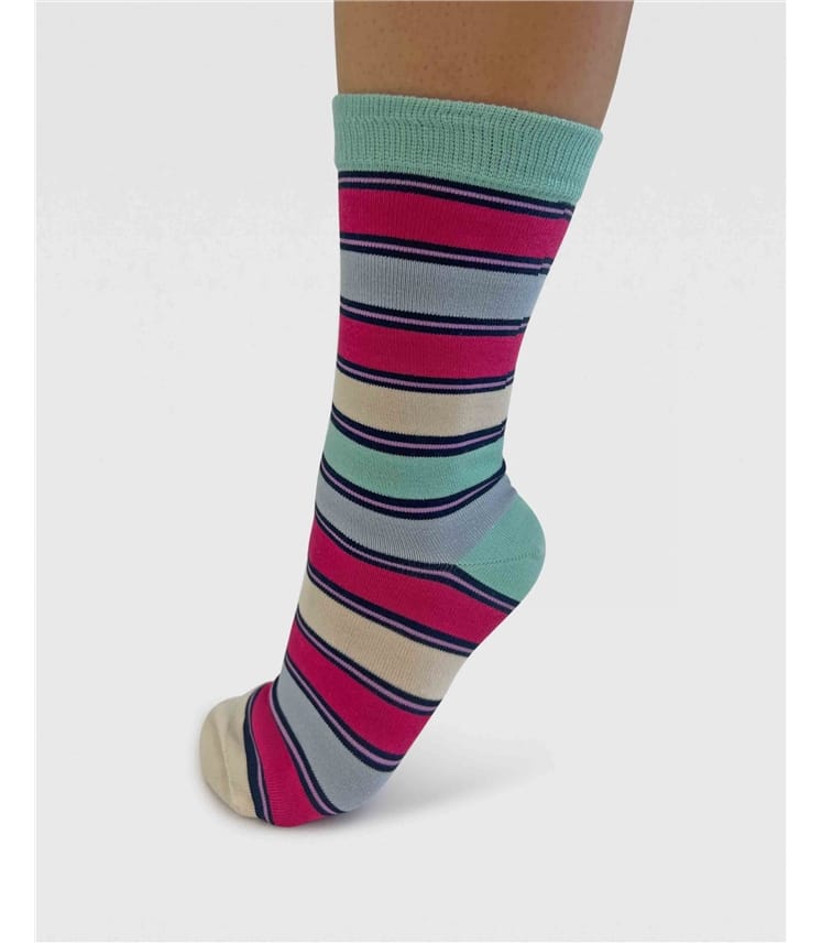 Cleo Stripe Bamboo Socks