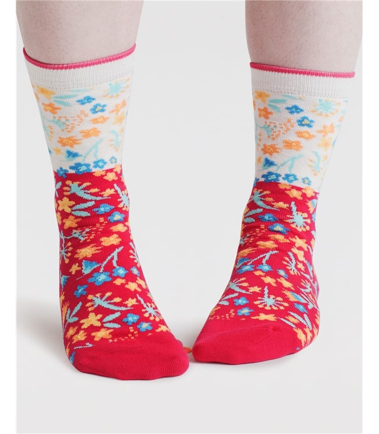 Daisy Ditsy Floral Organic Cotton Socks