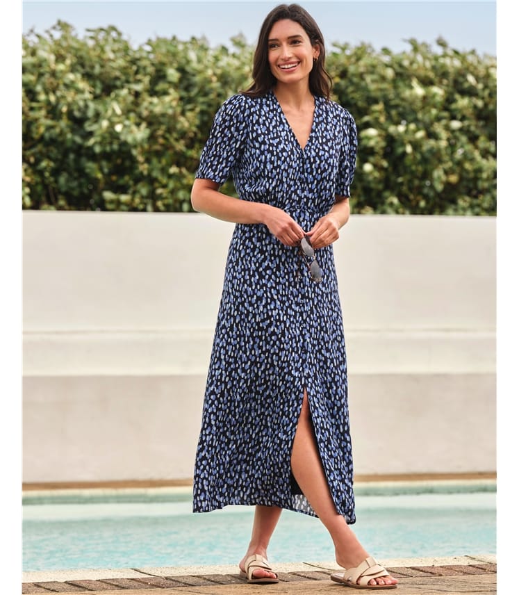 Button Through Midi Dress