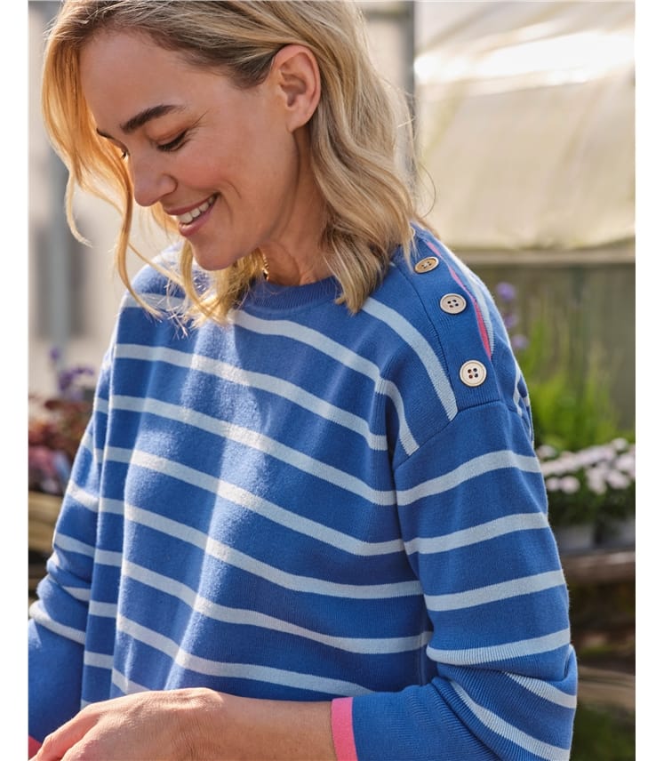 Breton Stripe Jumper With Tipping