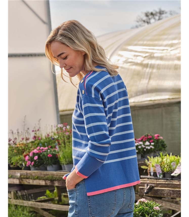 Breton Stripe Jumper With Tipping