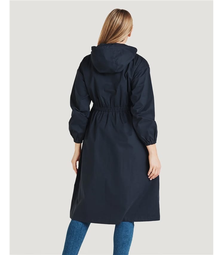 Navy | Kamila Organic Cotton Showerproof Jacket | WoolOvers UK