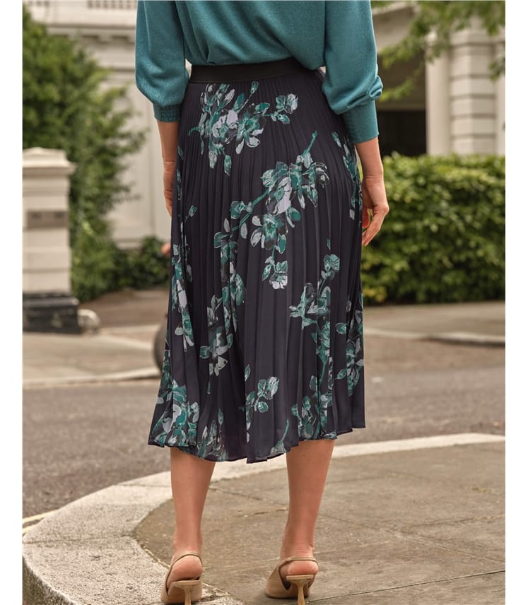 Pleat Midi Skirt