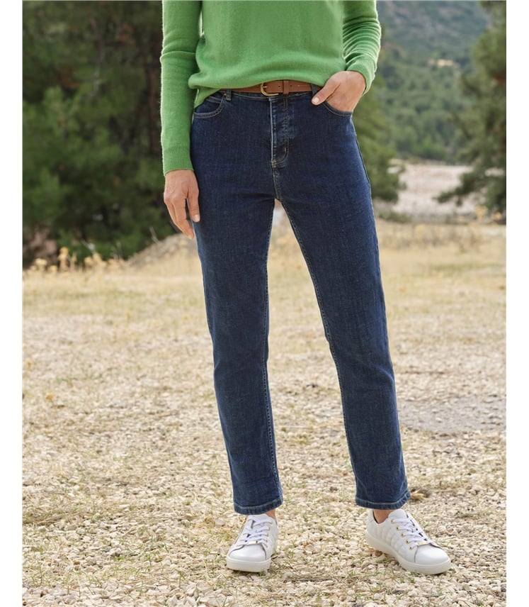 Jeans mit geradem Bein aus Bio-Baumwolle