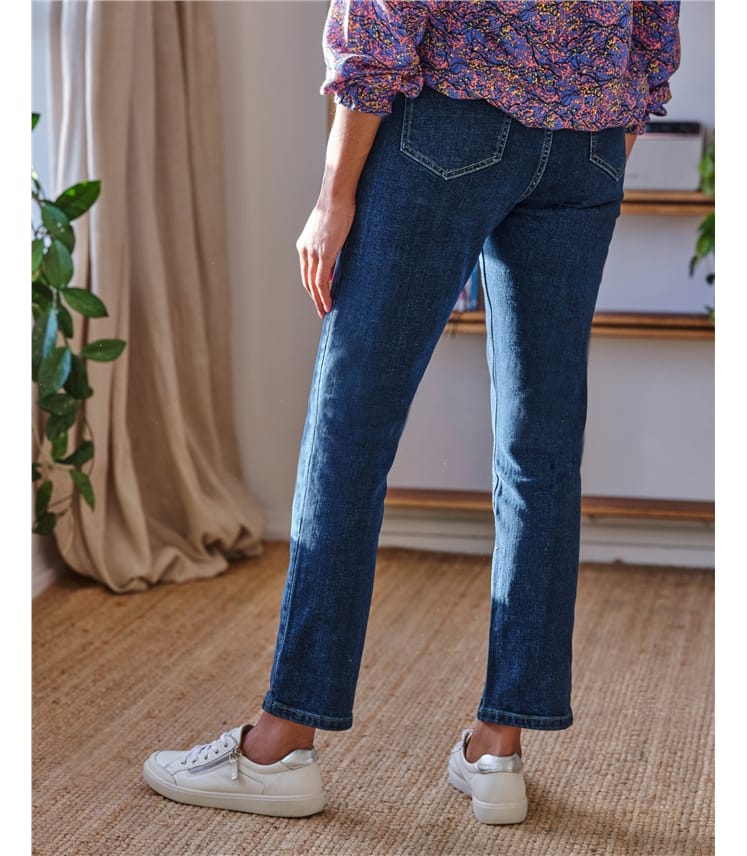 Jeans mit geradem Bein aus Bio-Baumwolle