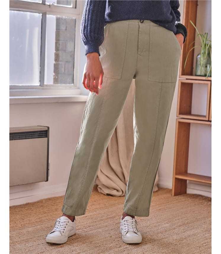 Como Cotton Cargo Suit Pants - Olive Night – lesdeux.com