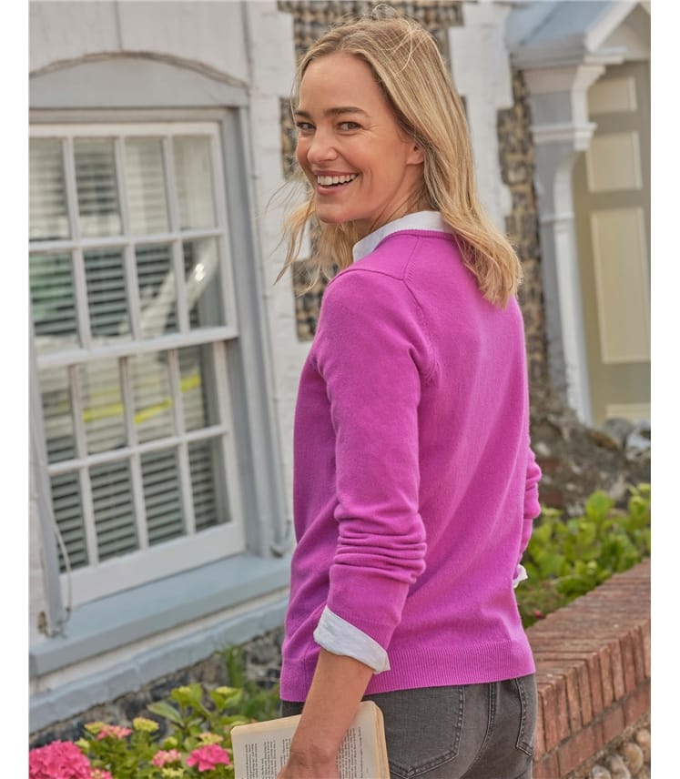 Cashmere & Merino V Neck Knitted Jumper