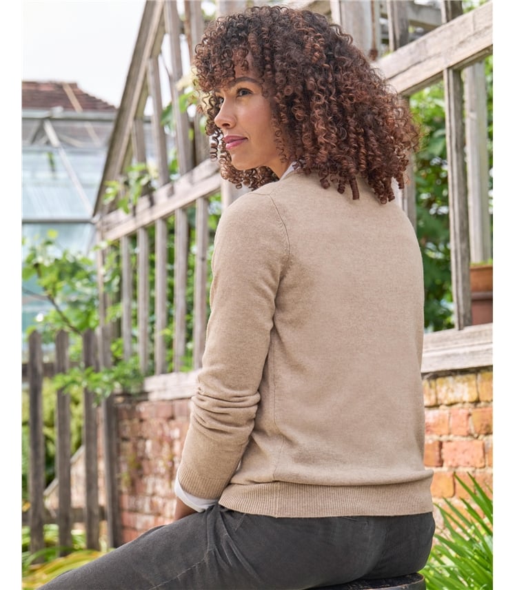 Cashmere & Merino V Neck Knitted Jumper