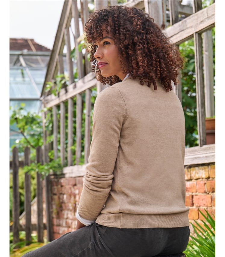 Cashmere & Merino V Neck Knitted Jumper