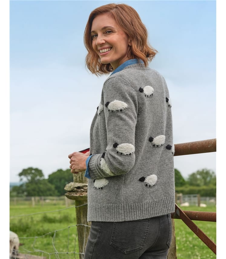 Bouclé Sheep Cardigan