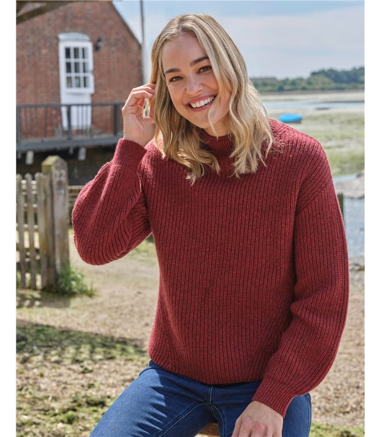 Turtle Neck Half Cardi Jumper