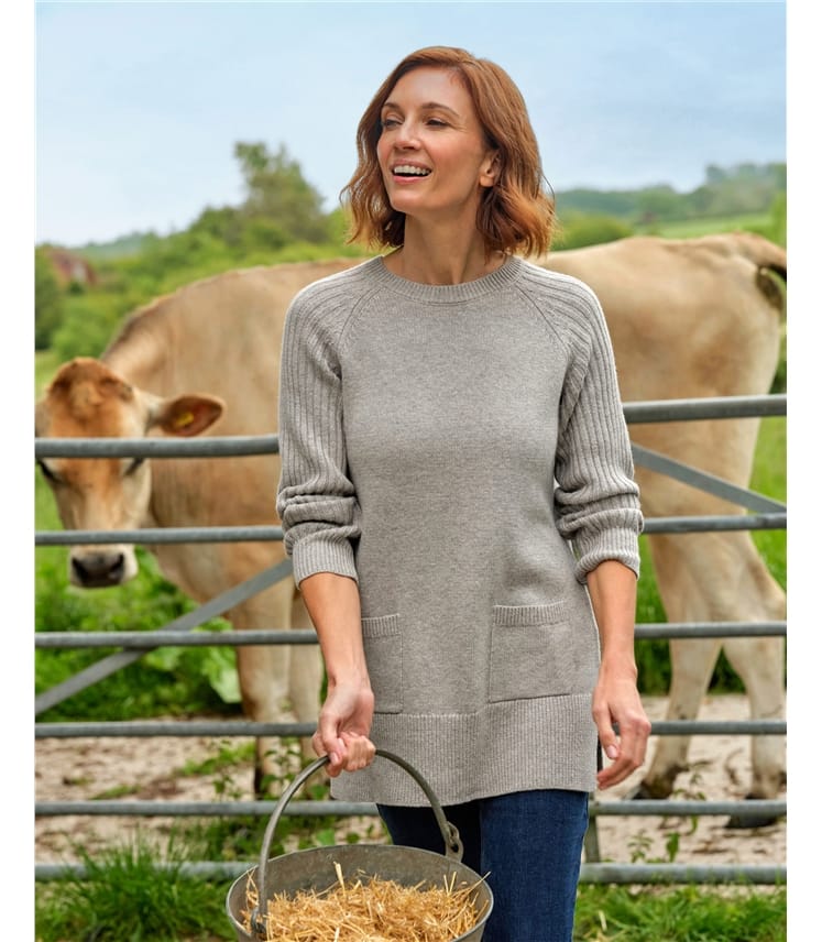 Crew Neck Pocket Tunic