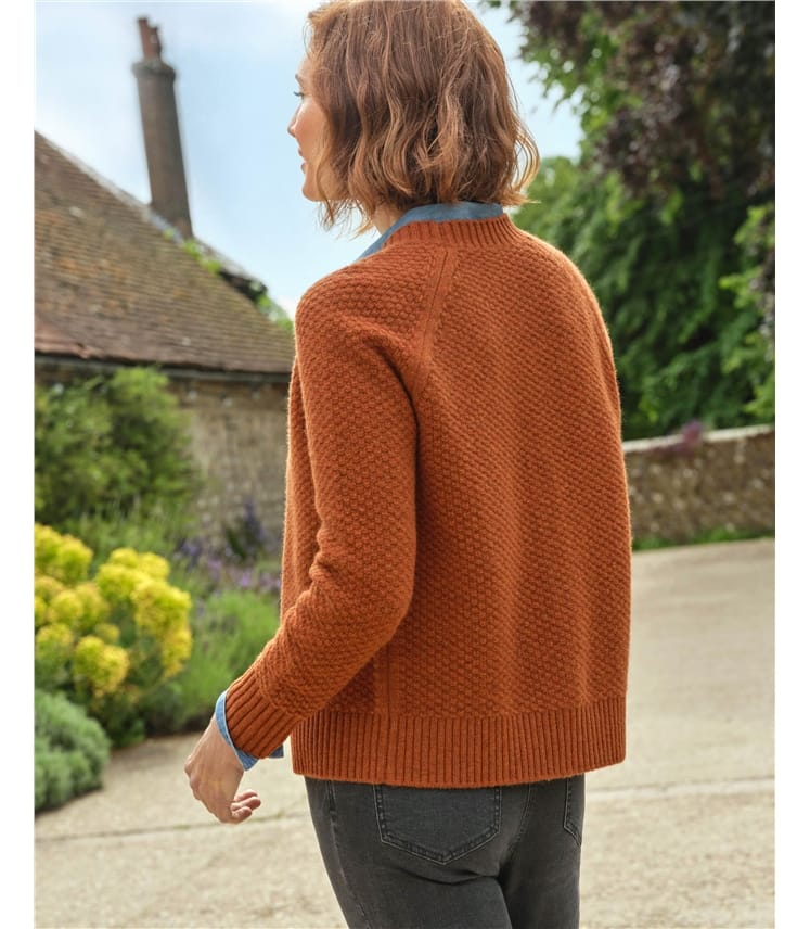 Burnt orange cardigan plus size best sale