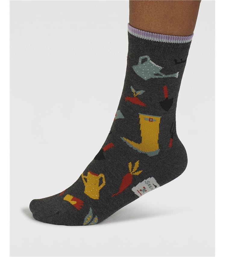 Womens Ginney Patterned 7 Pack Sock Gift Box