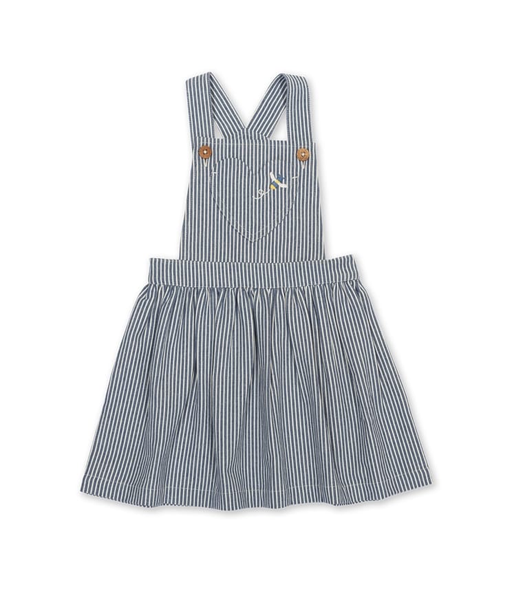 Navy Bumble Pinafore Woolovers Uk 