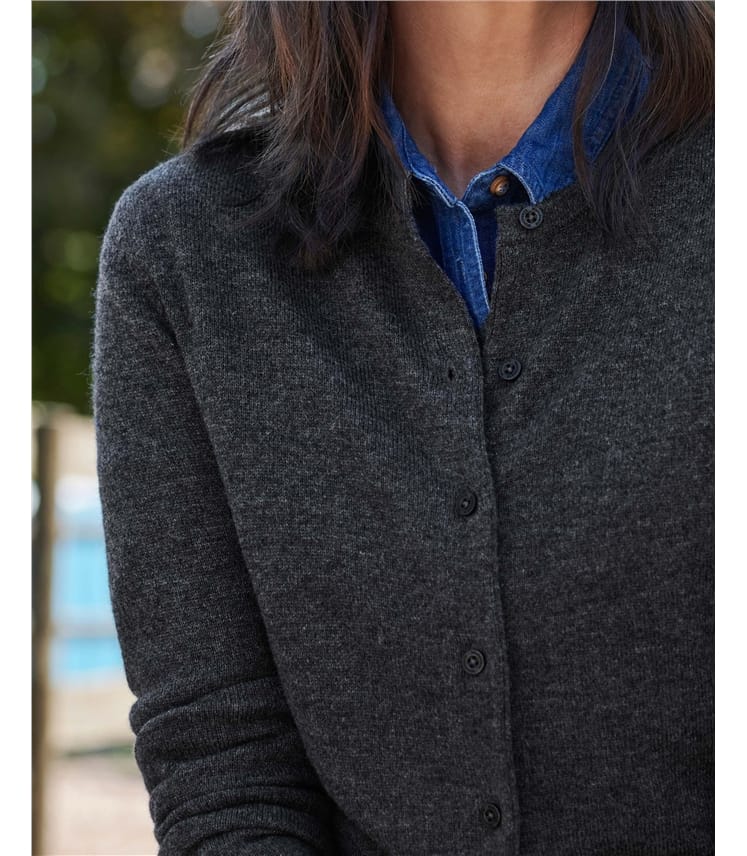Cashmere Merino Crew Neck Cardigan