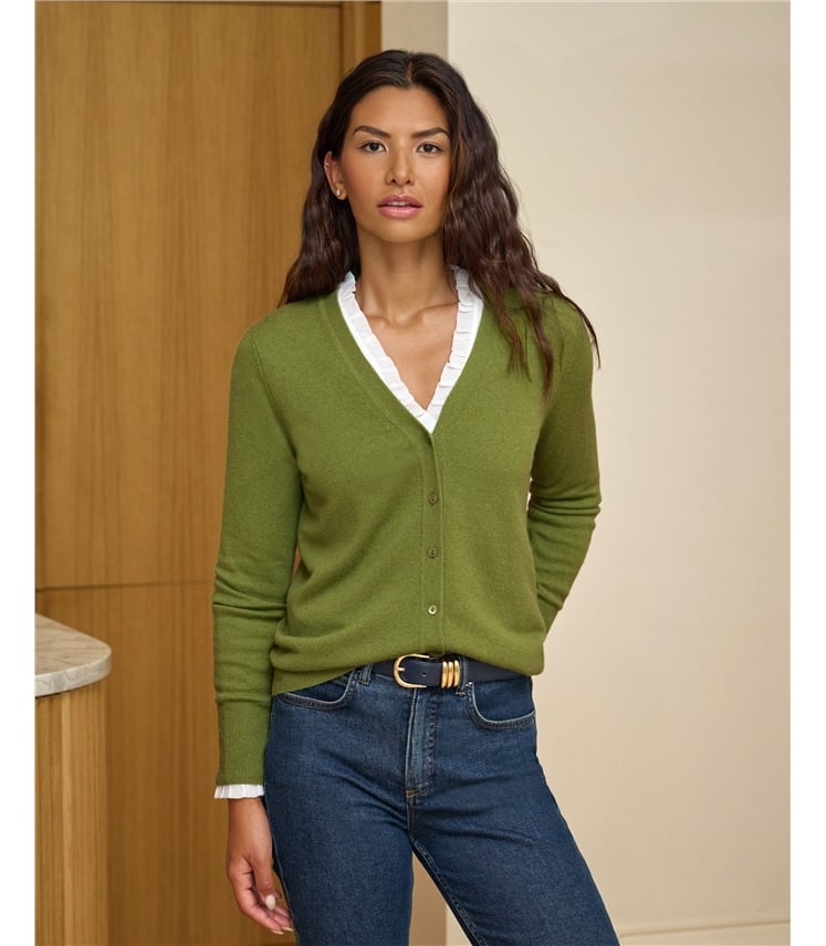 Cashmere V Neck Cardigan
