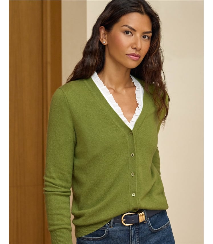 Cashmere V Neck Cardigan
