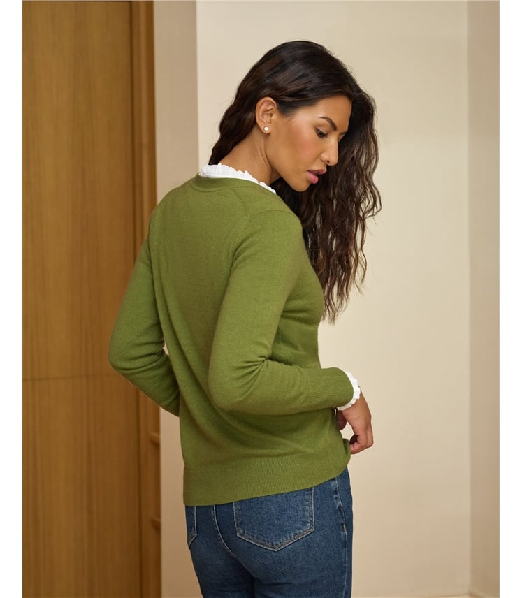 Cashmere V Neck Cardigan