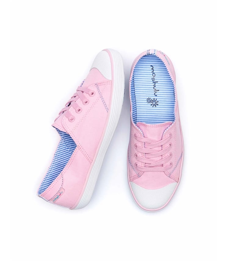 Pink canvas slip on shoes online