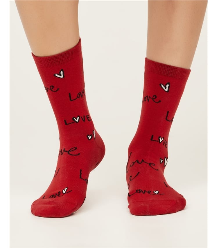 Socken im Geschenkbeutel (1 Paar), Love 