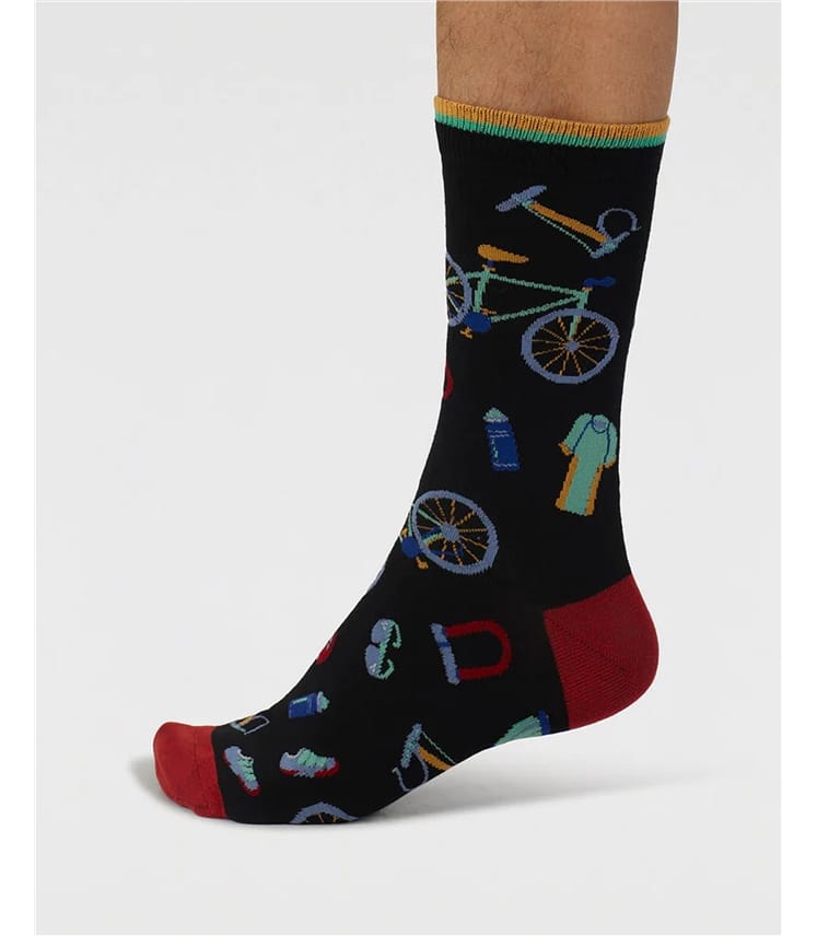 Socken aus Bio-Baumwolle, Fahrradteile – Griffen