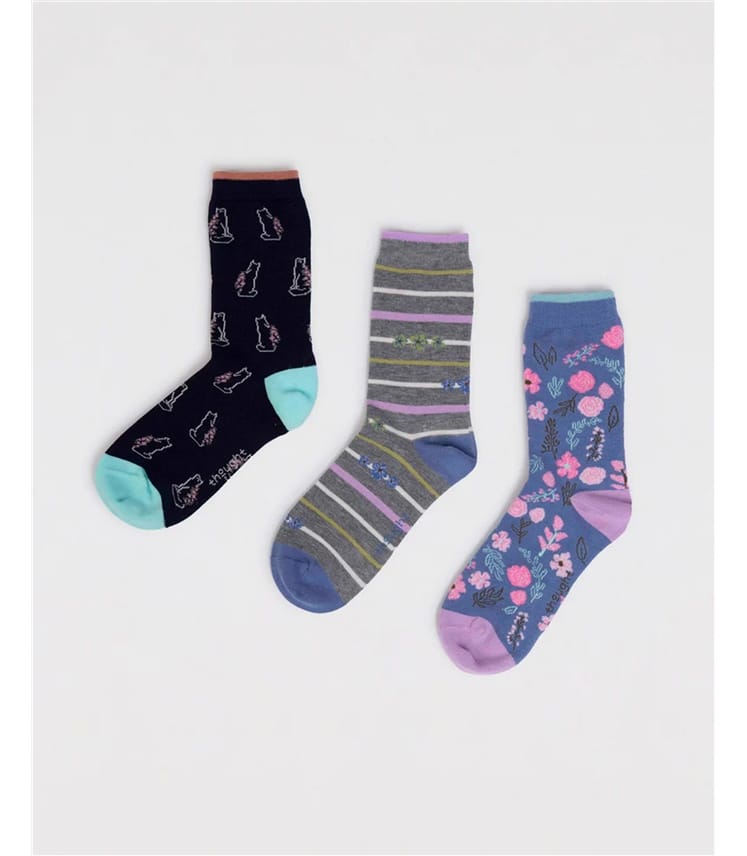 Kyrie Bamboo Cats Pack of Socks