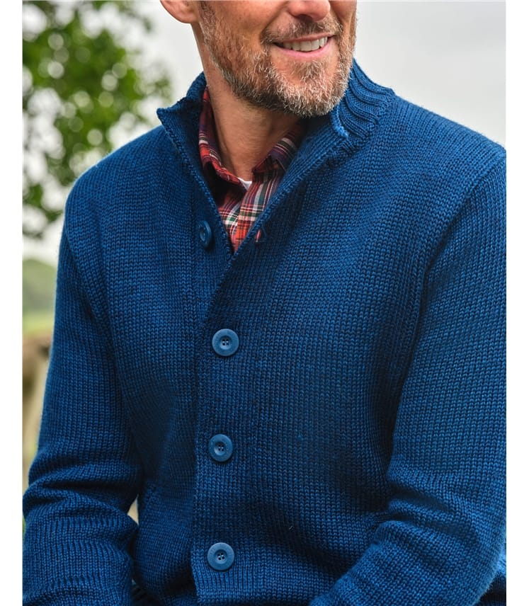 Strickjacke mit Knöpfen aus reiner Wolle für Herren