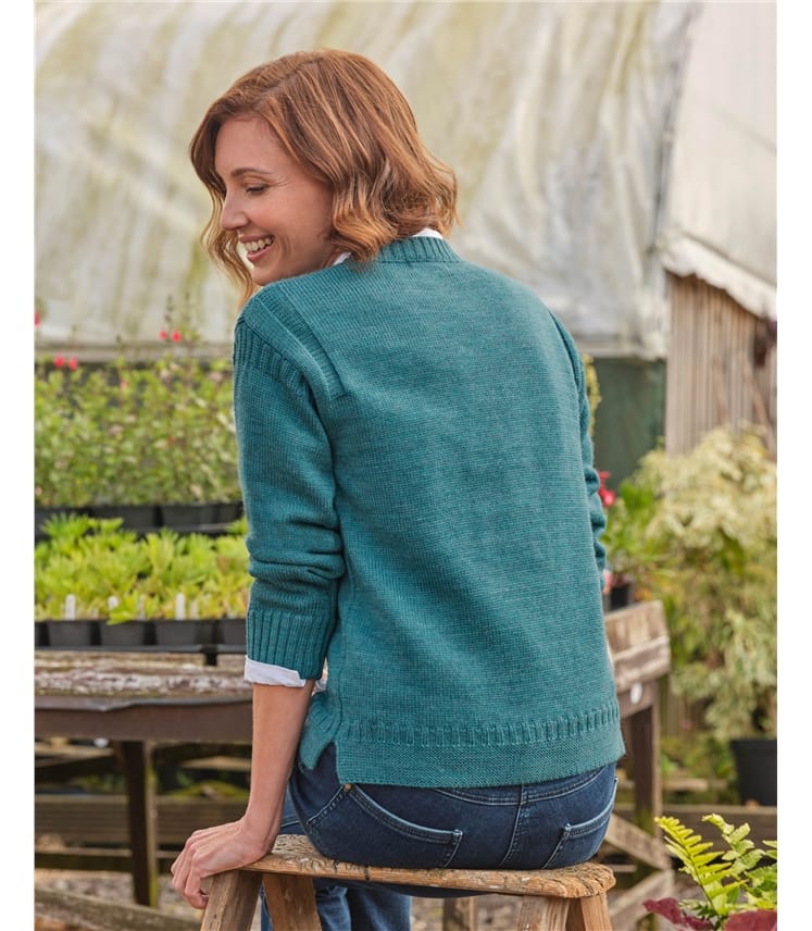 Guernsey-Pullover aus reiner Wolle für Damen