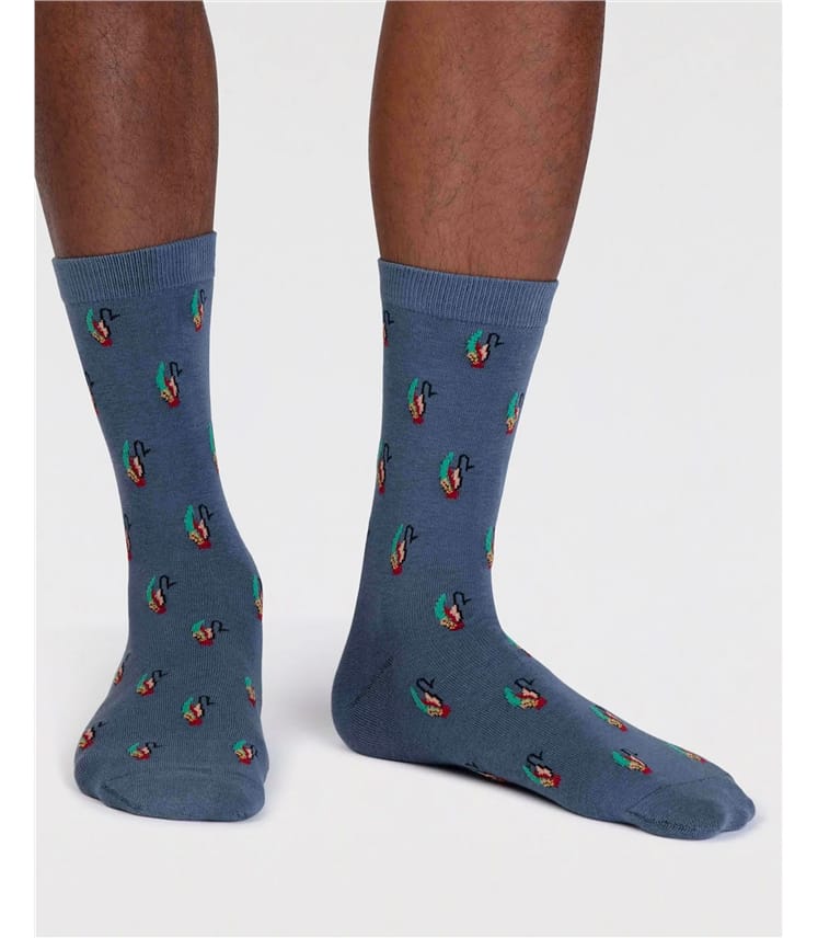 Socken aus Bio-Baumwolle, Fliegenfischen – Finley 