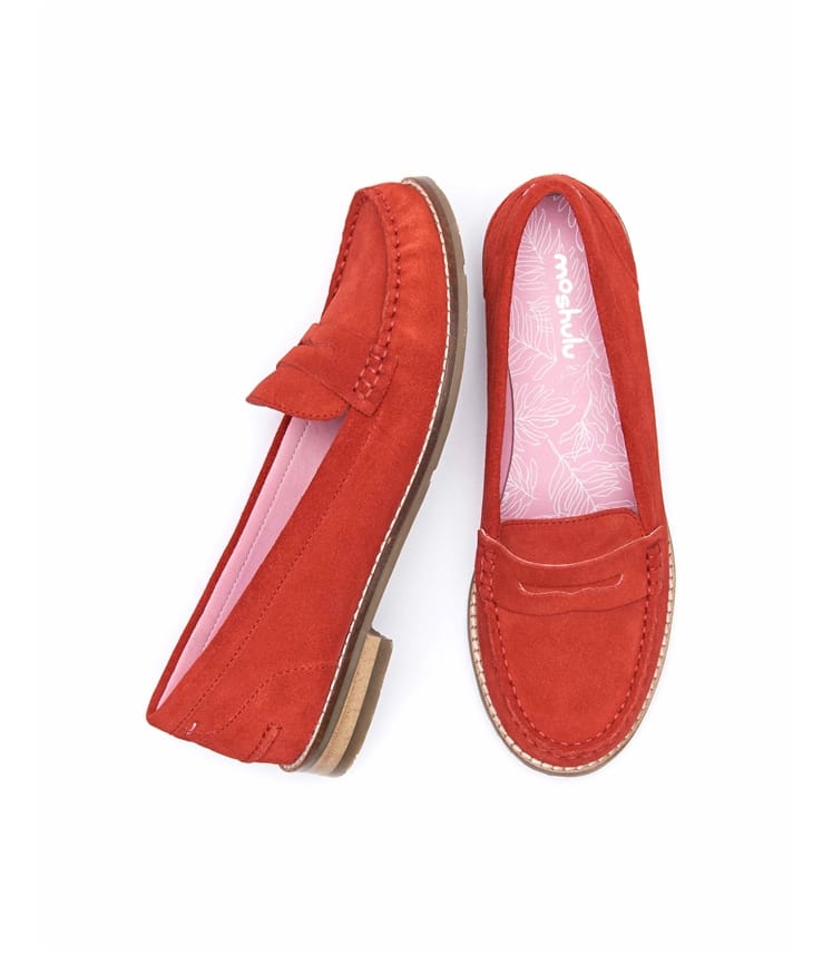 Geranium Red | Petrel Suede | WoolOvers UK