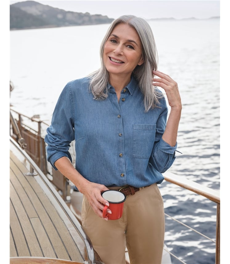 Classic Button Through Denim Shirt