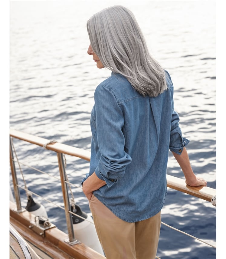 Chemise en jean classique boutonnée