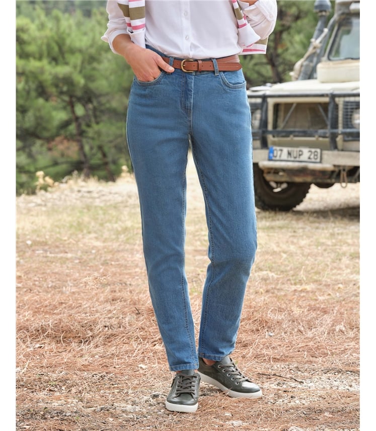 Stretch Easy Tapered Leg Jeans