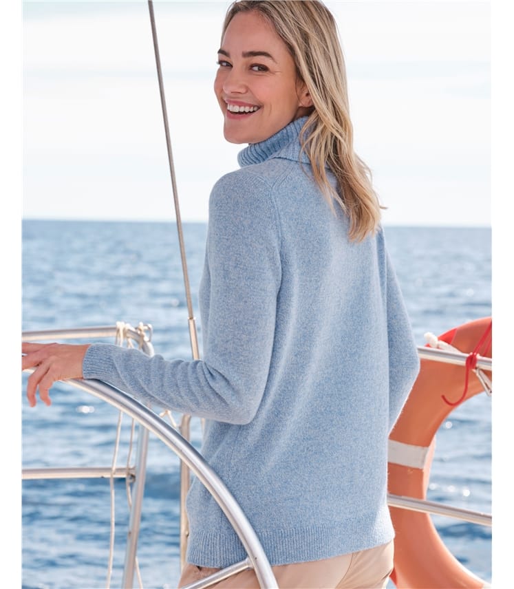 Pull à col roulé - Femme - Laine d’agneau certifiée 100% RWS