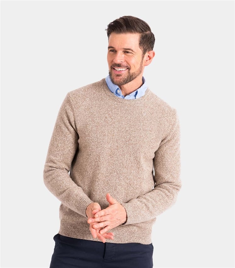 Pepper Twist | Mens Lambswool Crew Neck Jumper | WoolOvers AU