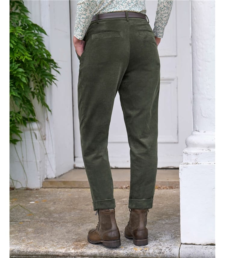 Soft Tapered Leg Cord Trousers