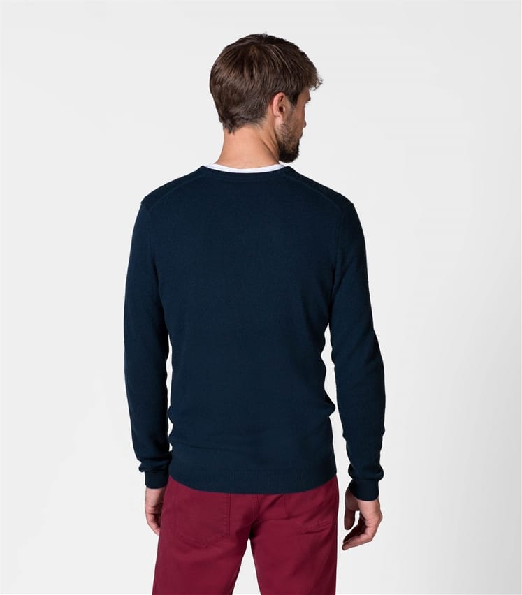 Mens Cashmere V Neck Jumper