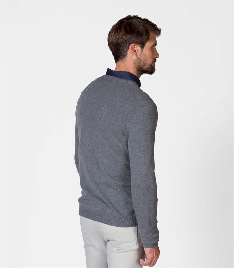 Mens Cashmere V Neck Jumper